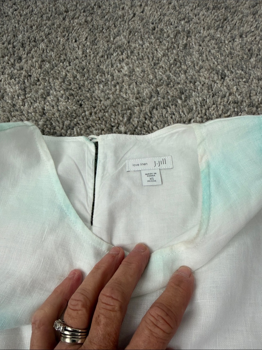 J Jill XSP V Neck Linen Dress, Lined, Exc.cond.! - Picture 3 of 7